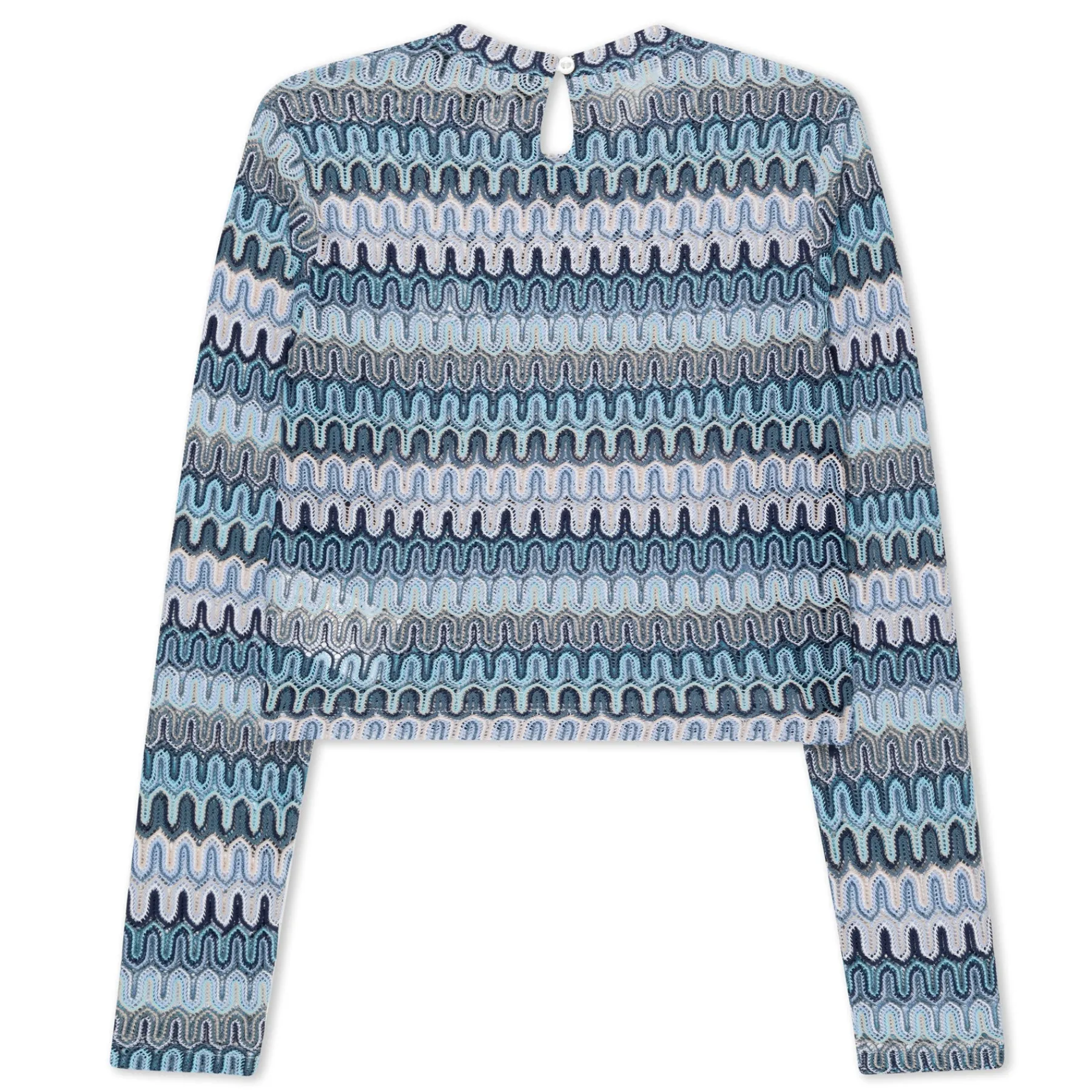 Ripndip Womens|Womens<Waves Crochet Crop Long Sleeve (Multi)