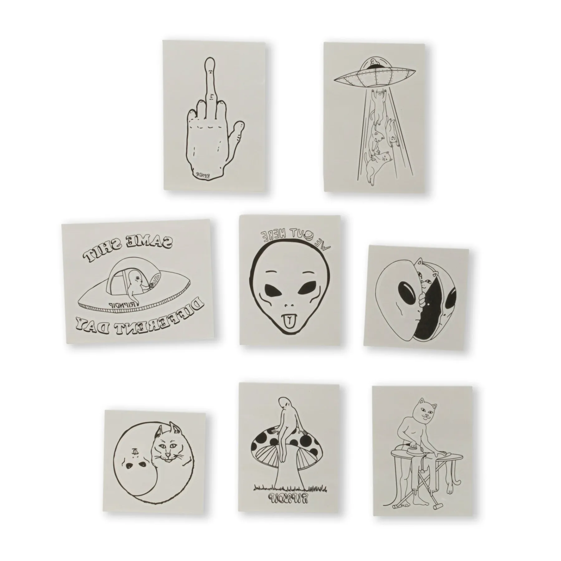 Ripndip Stocking Stuffers<We Out Here Tattoo Sheet (Black)