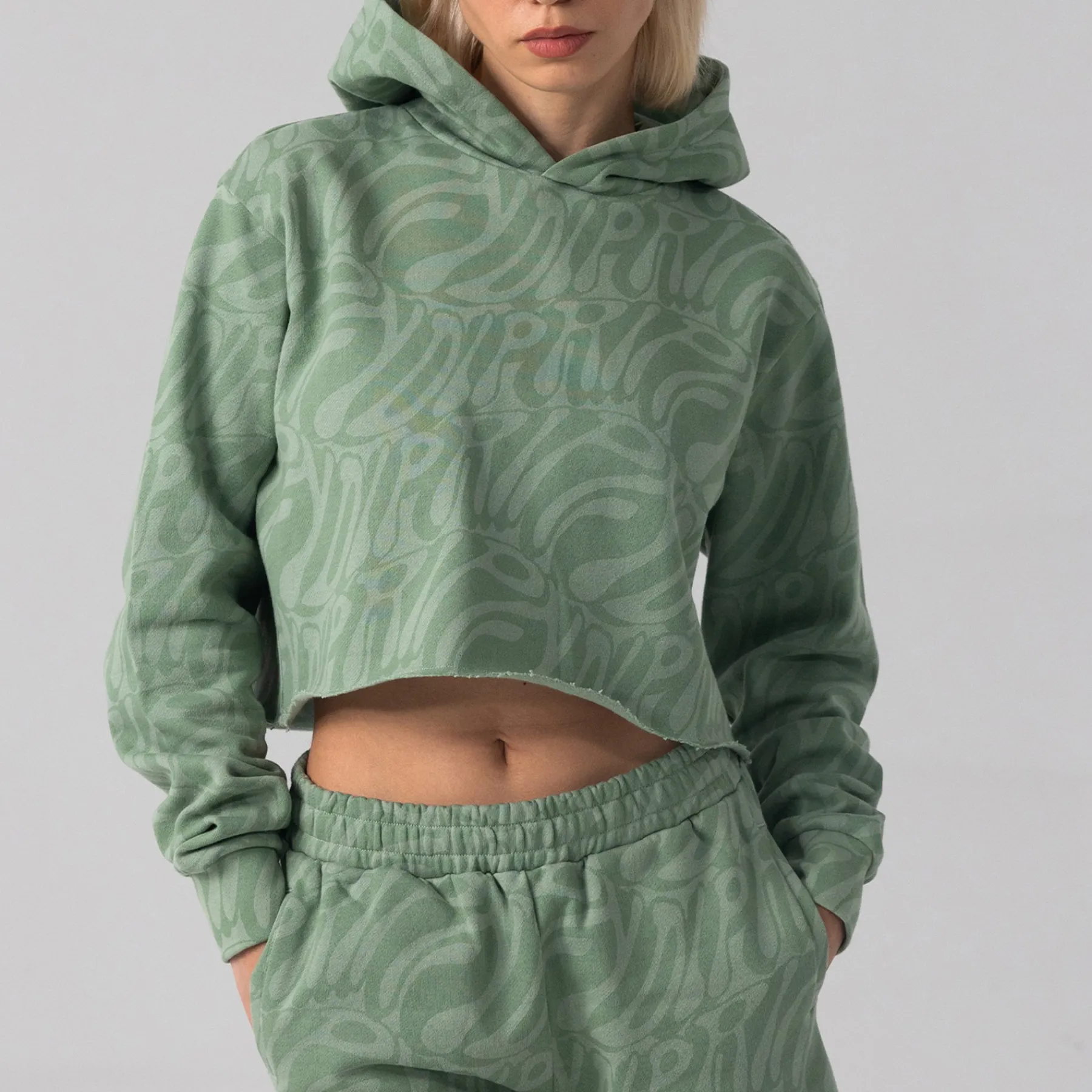 Ripndip Hoodies / Crewnecks|Womens<Wilshire Cropped Hoodie (Pine)