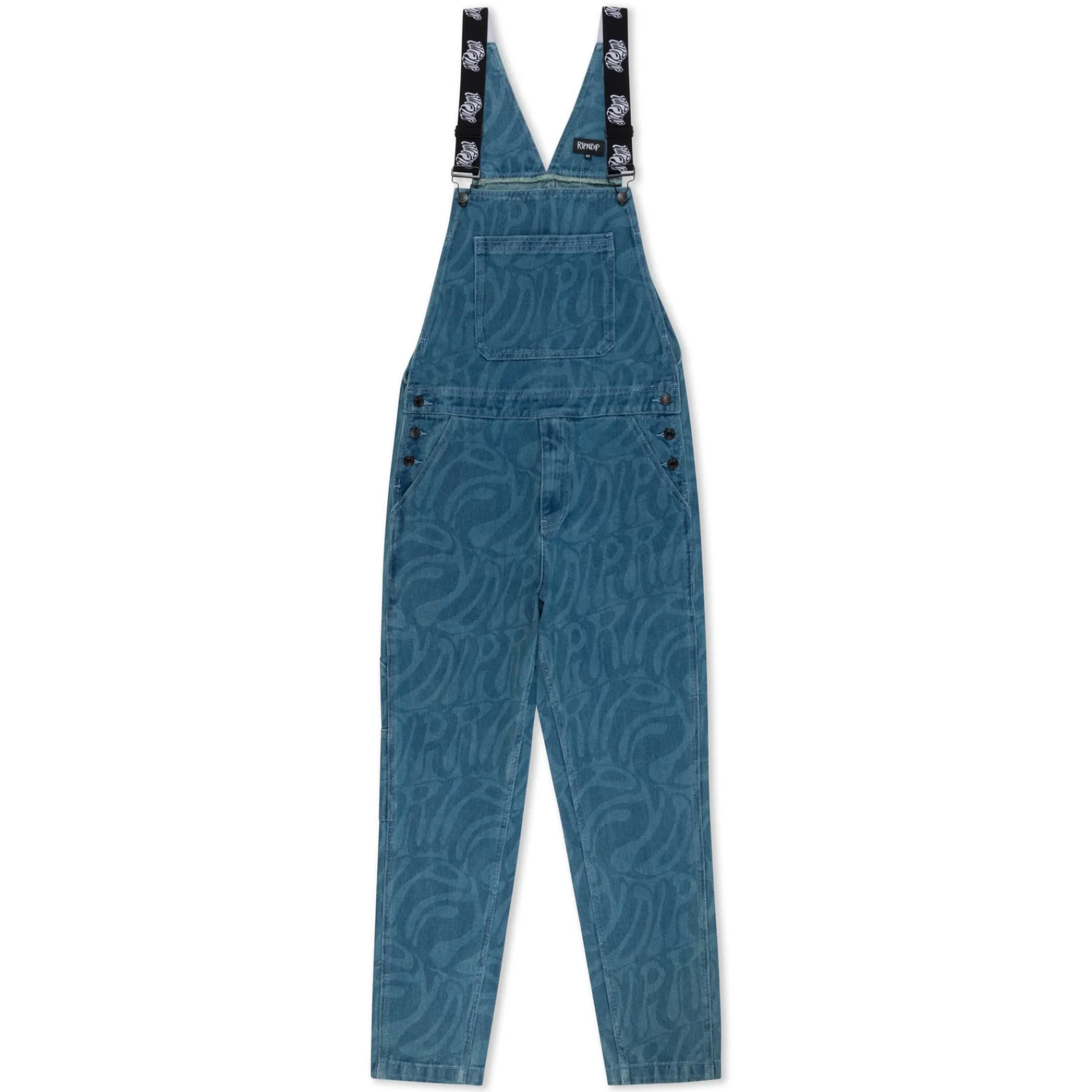 Ripndip Pants|Overalls<Wilshire Denim Overalls (Medium Wash)
