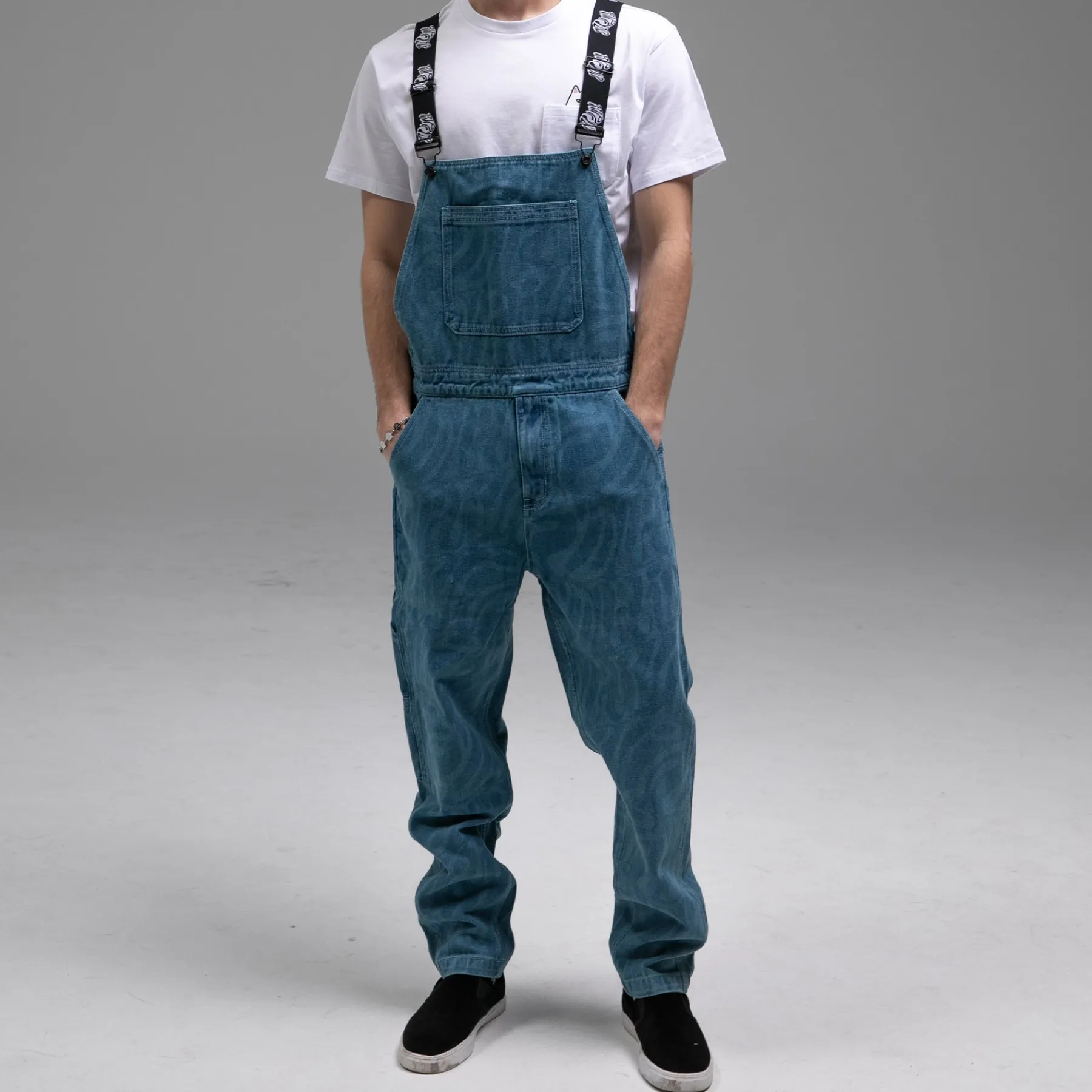 Ripndip Pants|Overalls<Wilshire Denim Overalls (Medium Wash)