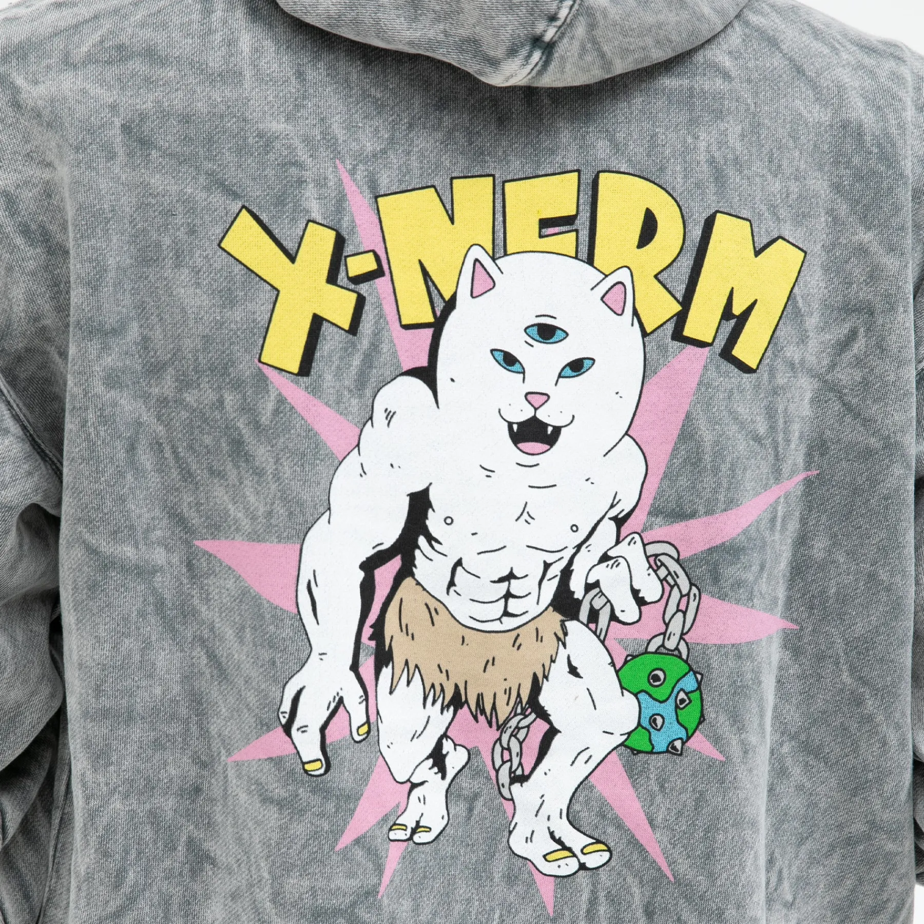 Ripndip Hoodies / Crewnecks<X Nerm Hoodie (Charcoal Mineral Wash)