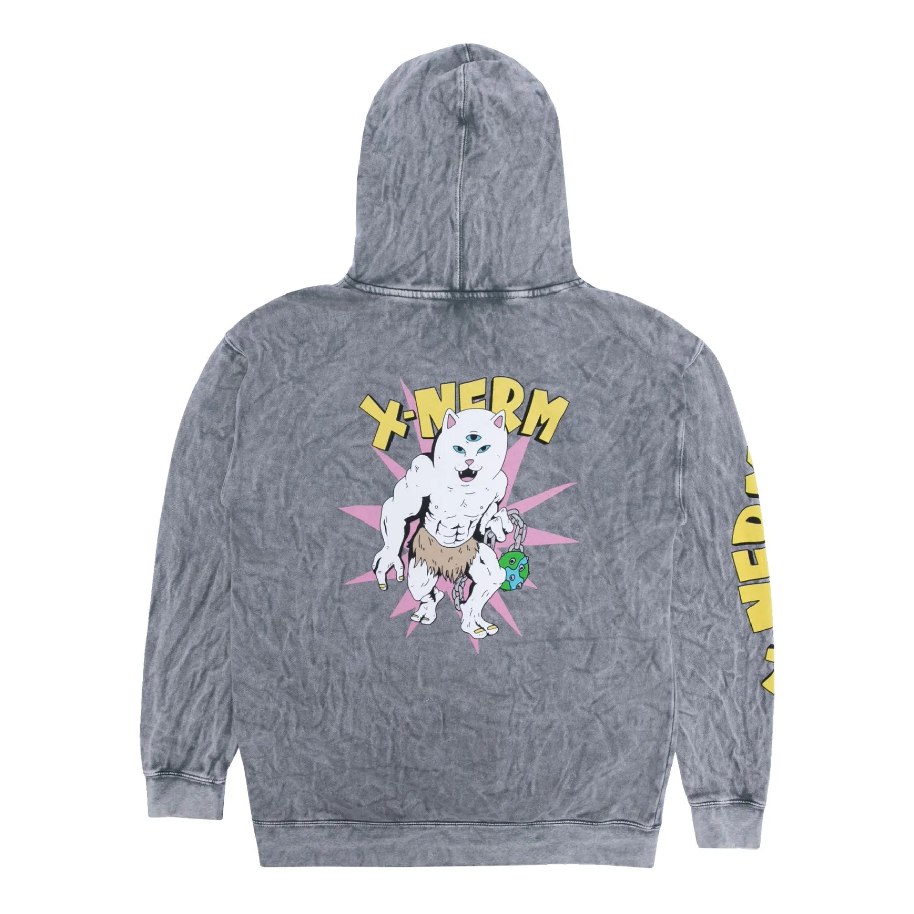 Ripndip Hoodies / Crewnecks<X Nerm Hoodie (Charcoal Mineral Wash)