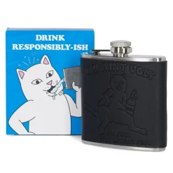 Ripndip Stocking Stuffers<You Ain't Ugly Flask (Black)