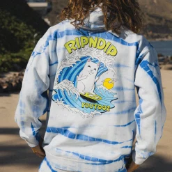 Ripndip Hoodies / Crewnecks<YouTooz Surfer Hoodie (Blue Stripe Dye)