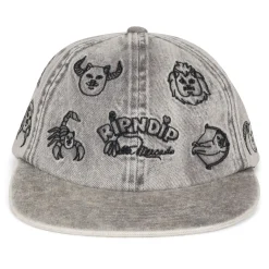 Ripndip Strapbacks / Snapbacks<Zodiac Mucho 6 Panel (Black Washed Denim)