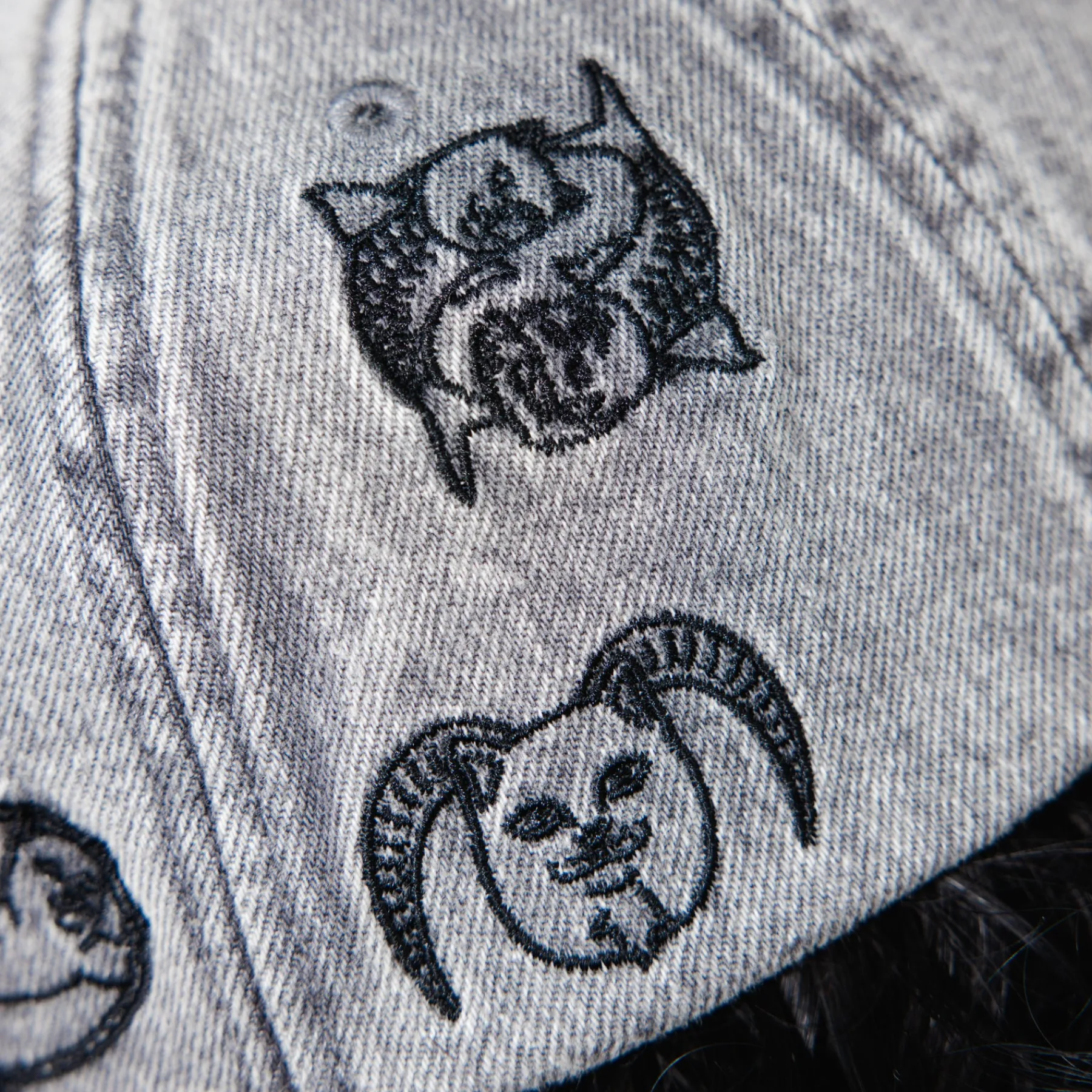 Ripndip Strapbacks / Snapbacks<Zodiac Mucho 6 Panel (Black Washed Denim)
